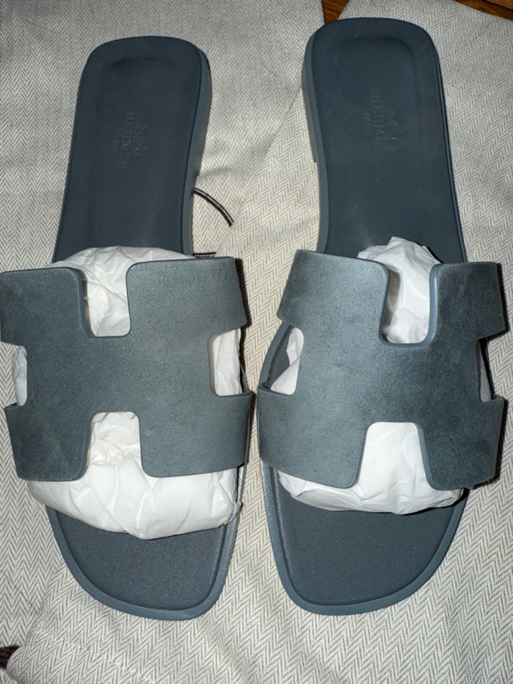Hermes Suede Oran Sandal Size 39 1/2